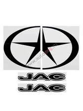 Наклейки на автомобили JAC (вырезанные) Черные (45х34 см), комплект на две стороны